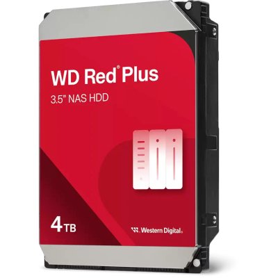 Жесткий диск HDD WD SATA3 4Tb NAS Red Plus 5400 128Mb 1 year warranty (replacement WD40EFZX, WD40EFAX)