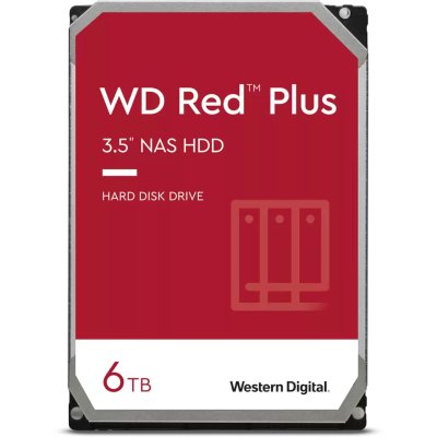 Жесткий диск HDD Western 6TB 5400RPM SATA-III 3.5" Digital Red Plus 128MB NAS Edition