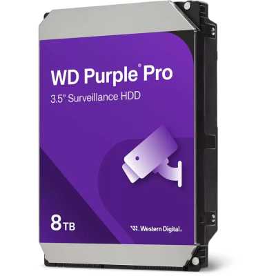 Жесткий диск HDD Western Digital 8Tb 7200rpm SATA-III 256Mb 3.5" Surveillance Purple Pro