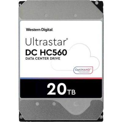Жесткий диск Western Digital HDD SATA 20Tb Ultrastar DC HC560 0F38785 7200 6Gb/s 512Mb 1 year ocs (analog WUH722020ALE6L4)