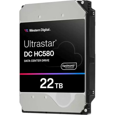 Жесткий диск SAS 22TB 7200RPM 12Gb/S 512MB DC HC580 WUH722422AL5204_0F62791 WESTERN DIGITAL