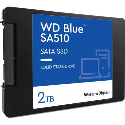 Накопитель SSD WD 2Tb Blue Client SATA 2.5" 6Gb/s, 560/530, IOPS 95/84K, MTBF 1,75M, 3D NAND TLC, 500TBW, Retail (856315)