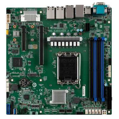 Материнская плата MSI D1500GB2N-1G, LGA1700, Intel C262, 4xDDR5, 8xSATA, 1xM.2, 1xPCIe 5.0 x16, 1xPCIe 4.0 x8, 1xD-Sub, 3x 1Gb LAN, 4xUSB 3.2 Gen1, 1xCOM, microATX