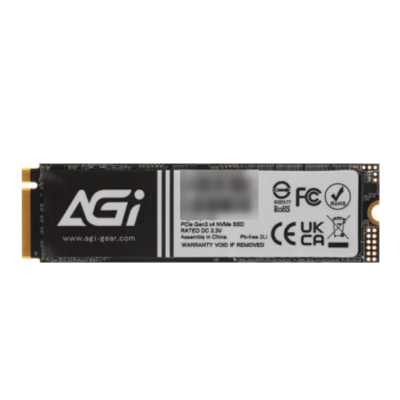 Накопитель SSD AGI AI298, 4Tb, PCIe 3.0 x4, M.2 2280, NVMe, R/W 2400/1800