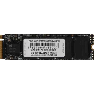 Накопитель SSD AMD Radeon R3MP30480G8, 480Gb, PCIe 3.0 x4, M.2 2280, NVMe, R/W 3300/2200