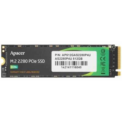 Накопитель SSD Apacer AS2280P4U, 512Gb, PCIe 3.0 x4, M.2 2280, NVMe, R/W 3500/2300