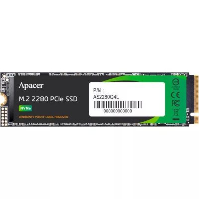 Накопитель SSD Apacer AS2280Q4L, 512Gb, M.2 2280, PCIe 4.0 x4, NVMe, R/W 3600/3000