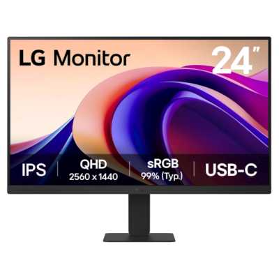 Монитор 23.8" LG UltraFine 24U631A-B черный IPS LED 5ms 16:9 HDMI матовая 1000:1 250cd 178гр/178гр 2560x1440 100Hz Quad 2K (1440p) USB 3.6кг