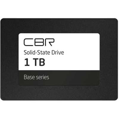 Накопитель SSD CBR Base, 1024 Гб, SATA III, 2.5", R/W 550/500 Мбайт/сек
