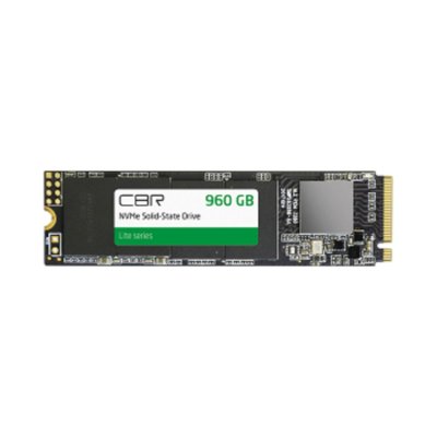 Накопитель SSD CBR Lite, 960Gb, M.2 2280, PCIe 3.0 x4, NVMe, R/W 2300/1800