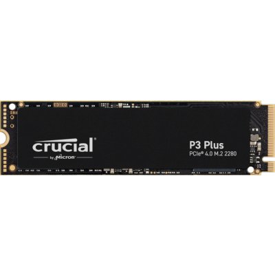 Накопитель SSD Crucial P3 Plus, 2Tb, PCIe 4.0 x4, M.2 2280, NVMe, R/W 5000/4200