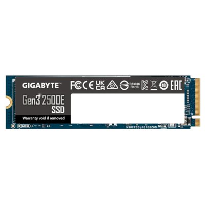 Накопитель SSD GIGABYTE AORUS Gen3 2500E, 500Gb, M.2 2280, PCIe 3.0 x4, NVMe, R/W 2300/1500