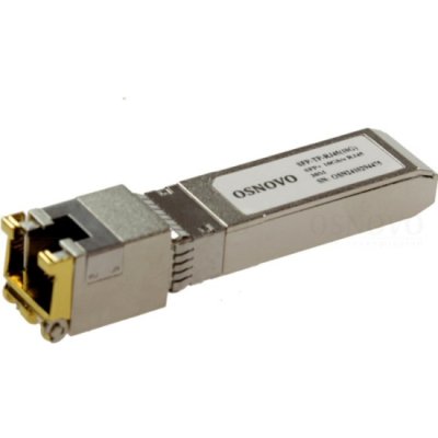 OSNOVO SFP-TP-RJ45(10G) SFP модуль 10G Ethernet с разъемом RJ45. Скорость 10 Гбит/с. Расстояние передачи - 30 м. Размеры (ШхВхГ): 13,8x13,7x68мм. Рабочая температура: 0…+70°С.