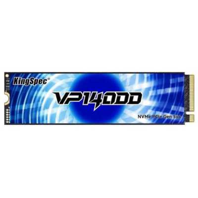 Твердотельный накопитель Kingspec SSD VP14000 2280, 2048GB, M.2(22x80мм), NVMe, PCIe 5.0 x4, 3D TLC, R/W 14000/13000MB/s, IOPs 1 148 000/1 083 000, TBW 1200, DWPD 0.5 (3 года)