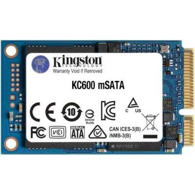 Накопитель SSD Kingston KC600, 1Tb, mSATA, R/W 550/520