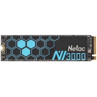 Накопитель SSD Netac NV3000 512Gb M.2 2280, PCI-E 3.0 x4, 3D NAND, 3000/1200MBs, NVMe, heatsink