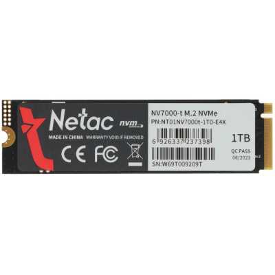 Накопитель SSD Netac NV7000-T, 1Tb, M.2 2280, PCIe 4.0 x4, NVMe, R/W 7300/6600, с радиатором