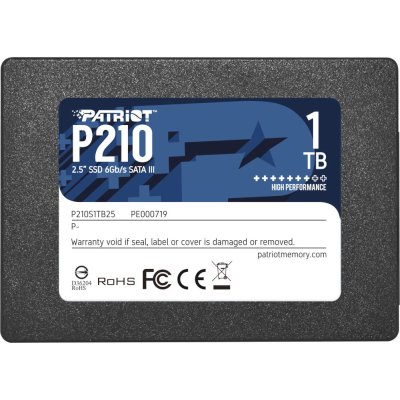 Накопитель SSD Patriot P210, 1Tb, SATA III, 2.5", R/W 520/430