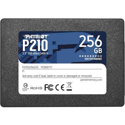 Накопитель SSD Patriot P210, 256Gb, SATA III, 2.5", R/W 500/400