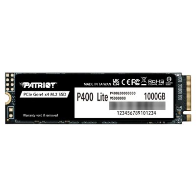 Накопитель SSD Patriot P400 Lite 1Tb M.2 2280 NVMe PCle 4.0 x4 R3500/W2700 TbW 560Tb 3D NAND with HS