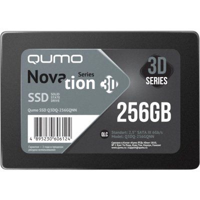 Накопитель SSD QUMO SSD 256Gb Novation QLC 3D (YS+Intel) Q3DQ-256GQNN SATA3.0