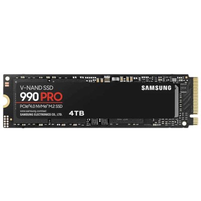 Накопитель SSD Samsung 990 PRO, 4Tb, PCIe 4.0 x4, M.2 2280, NVMe, R/W 7450/6900