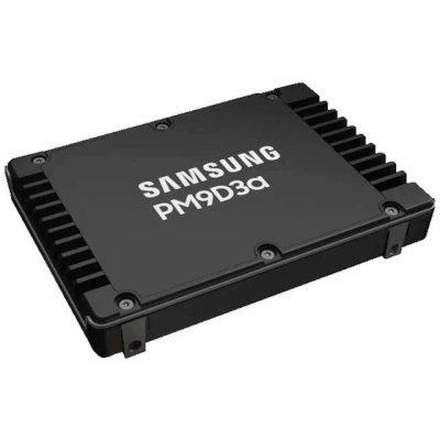 Накопитель SSD Samsung PM9D3a, 3840Gb, U.3(2.5" 15мм), NVMe, PCIe 5.0x4, 3D TLC, R/W 12000/6000Mb/s, IOPs 2 000 000/250 000, TbW 7008, DWPD 1 (12 мес.)