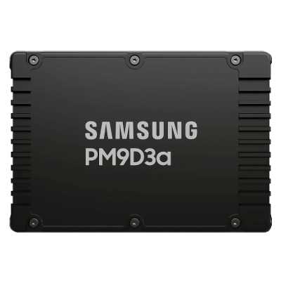 Накопитель SSD Samsung PM9D3a, 7680Gb, U.3(2.5" 15мм), NVMe, PCIe 5.0x4, 3D TLC, R/W 12000/6000Mb/s, IOPs 2 000 000/300 000, TbW 14016, DWPD 1 (12 мес.)