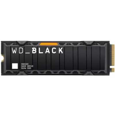 Накопитель SSD WD 1Tb Black SN850X, M.2(22x80мм), NVMe, PCIe 4.0 x4, 3D TLC, R/W 7300/6300Mb/s, IOPs 800 000/1 100 000, TbW 600, DWPD 0.3, with Heat Spreader (12 мес.)