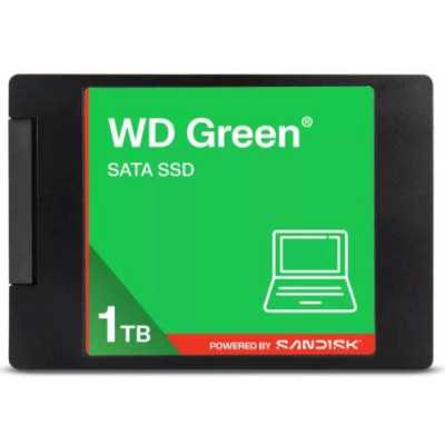 Накопитель SSD 1TB WD Green, 2.5", SATA III, R/W - 545/510 MB/s 3D-NAND