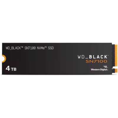 Накопитель SSD Western Digital Black SSD SN7100 M2.2280 PCIe 4.0 4Tb, 7000MBs/6700MBs, TBW 2400, WDS400T4X0E, 1 year