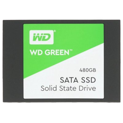 Накопитель SSD WD Green WDS480G3G0A, 480Gb, SATA III, 2.5", R/W 545/545