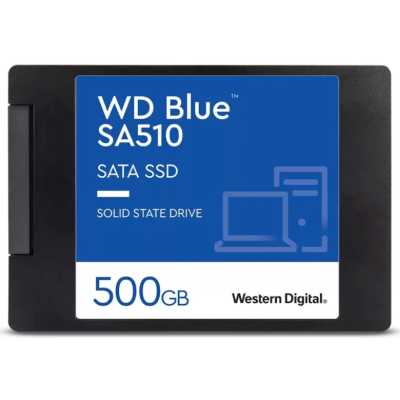 Накопитель SSD WD Blue SA510 WDS500G3B0A, 500GB, SATA III, 2.5", R/W 560/510