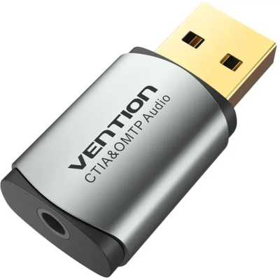 Внешняя звуковая карта Vention USB Серая