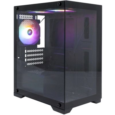 Компьютерный корпус 1STPLAYER MIKU Mi2 черный mATX 3x120мм LED fans Mi2-BK-3F1