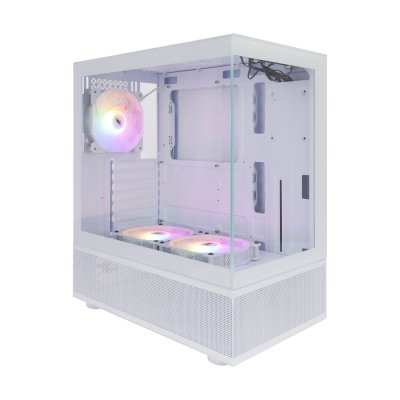 Корпус 1STPLAYER MIKU Mi7-A Mi7-A-WH-2F1R-W-1F1-W белый без БП боковая панель из закаленного стекла USB3.0 USB2.0 audio