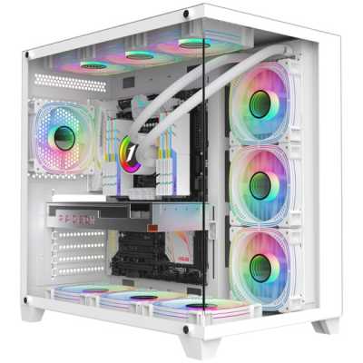Компьютерный корпус 1STPLAYER MEGAVIEW MV8-TP белый/ATX/MV8-TP-WH