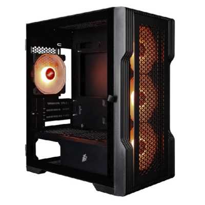 Корпус 1STPLAYER TRILOBITE T3 ARGB Black T3-BK-4F7 без БП боковая панель из закалённого стекла USB 3.0