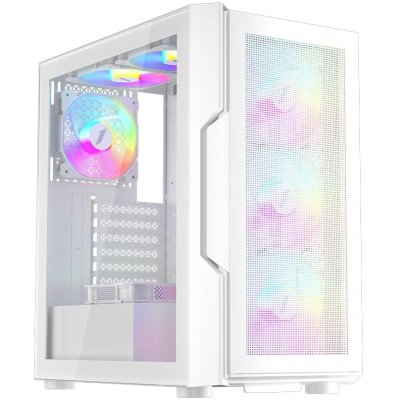 Компьютерный корпус 1STPLAYER TRILOBITE T7-P белый, ATX, 4x120мм LED fans