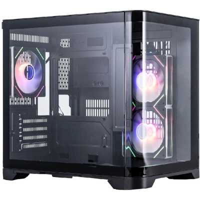 Корпус 1STPLAYER UVIEW UV5 черный MicroATX / UV5-BK-2FC7R-1FC7