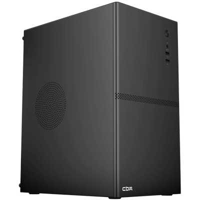 Корпус CBR mATX Minitower V861, без БП, 2*USB 2.0, HD Audio+Mic, Black [PCC-MATX-V861-WPSU]