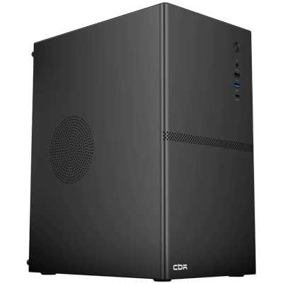 Корпус CBR mATX Minitower V863, без БП, 1*USB 3.0, 2*USB 2.0, HD Audio+Mic, Black [PCC-MATX-V863-WPSU]