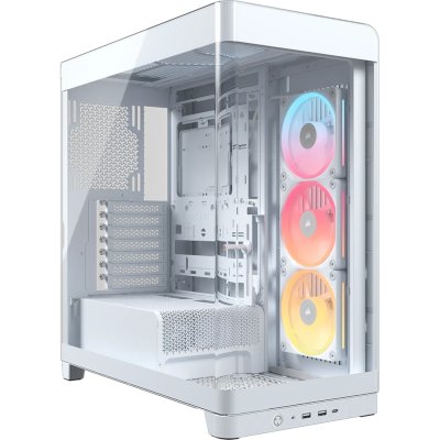 Корпус Corsair iCUE Link 4500X LX-R RGB White, Midi-Tower, белый, 3 x 120 мм