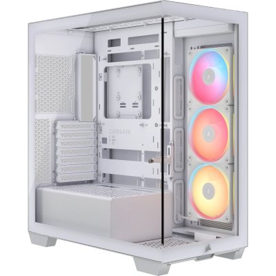 Корпус Corsair iCUE Link 3500X LX-R RGB White, Midi-Tower, белый, 3 x 120 мм