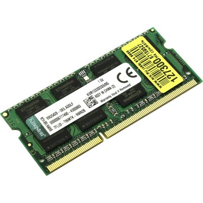 Оперативная память Kingston ValueRAM, DDR3, 8Gb (1x8 GB), 1333 MHz, CL9, SO-DIMM