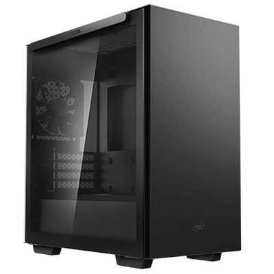 Компьютерный корпус Deepcool MACUBE 110 BK без БП, боковое окно (закаленное стекло), черный, mATX