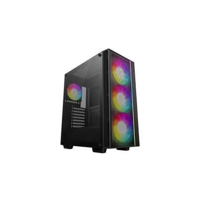 Компьютерный корпус Deepcool MATREXX 55 MESH V4 без БП, боковое окно (закаленное стекло), 3xARGB LED 140мм вентилятора спереди, 1xARGB LED 120мм вентилятор сзади, черный, ATX