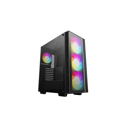 Компьютерный корпус Deepcool MATREXX 55 V4 без БП, боковое окно (закаленное стекло), 3xARGb LED 140мм вентилятора спереди, 1xARGb LED 120мм вентилятор сзади, черный, ATX