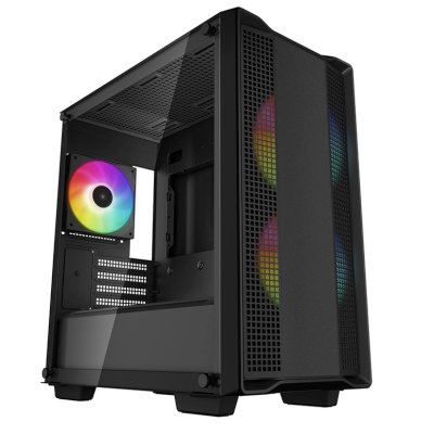 Корпус Deepcool CC360 ARGB черный без БП mATX 5x120mm 4x140mm 1xUSB2.0 1xUSB3.0 audio bott PSU