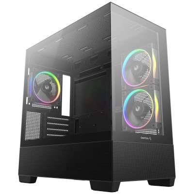 Корпус Deepcool CG380 3F черный без БП mATX 6x120mm 3x140mm 2xUSB3.0 audio bott PSU